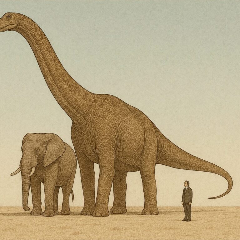 Comparativa sobre el tamaño de los dinosaurios