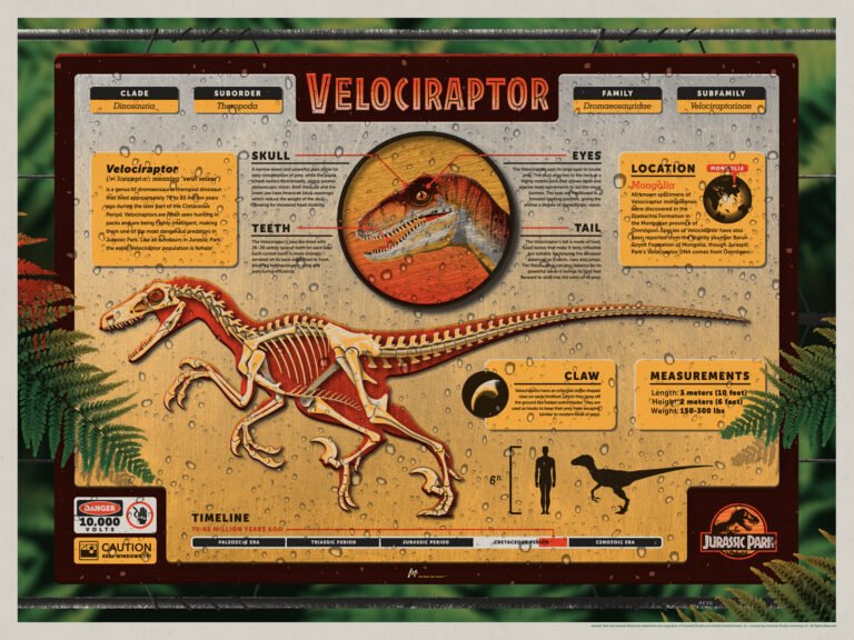 Velociraptor según Jurassic Park